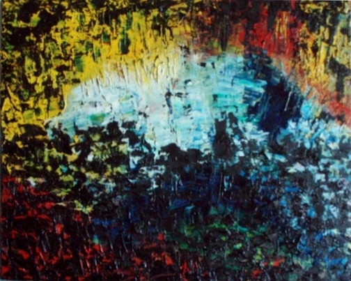 The soul where imagination resides. Abstract painting by Anne Milton, Fine Artist